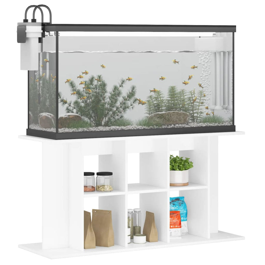 Aquariumstandaard Bewerkt Hout 120 x 40 x 60 cm Wit