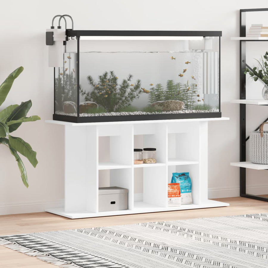 Aquariumstandaard Bewerkt Hout 120 x 40 x 60 cm Wit