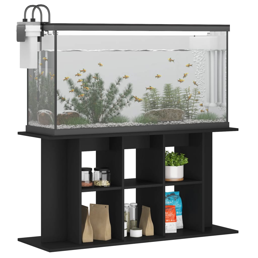 Aquariumstandaard Bewerkt Hout 120 x 40 x 60 cm Zwart
