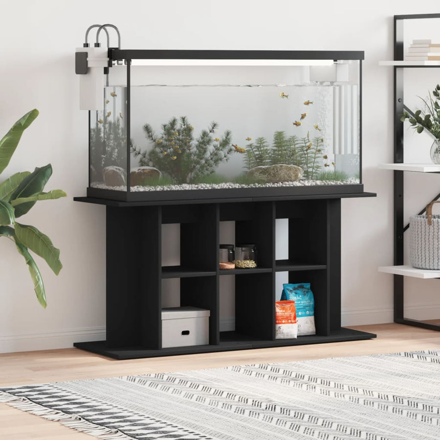 Aquariumstandaard Bewerkt Hout 120 x 40 x 60 cm Zwart