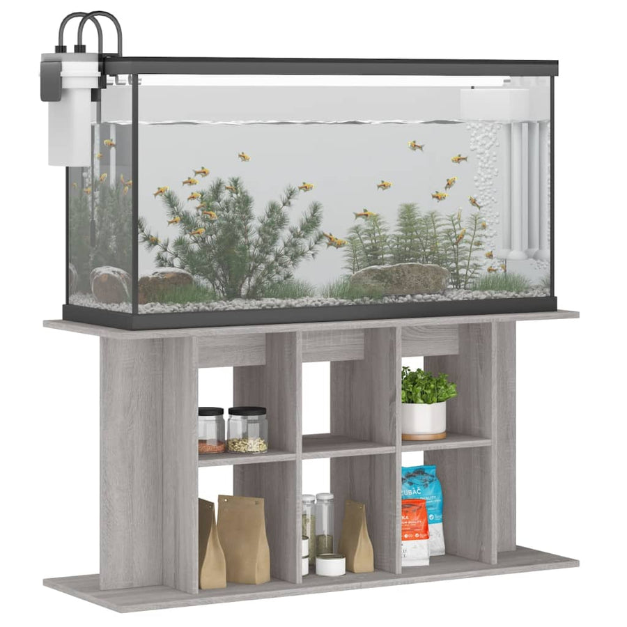 Aquariumstandaard Bewerkt Hout 120 x 40 x 60 cm Grijs sonoma