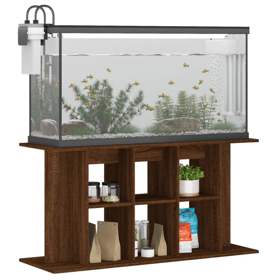Aquariumstandaard Bewerkt Hout 120 x 40 x 60 cm bruin eikenkleur