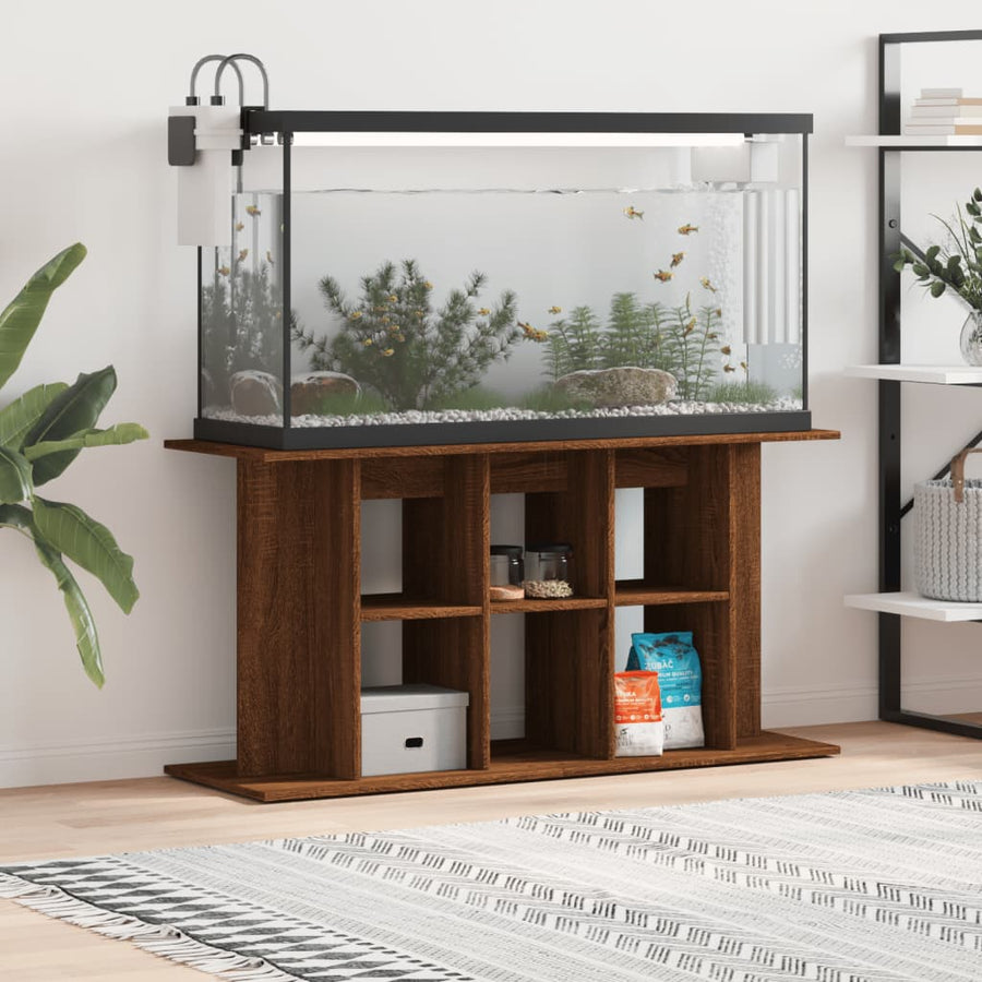 Aquariumstandaard Bewerkt Hout 120 x 40 x 60 cm bruin eikenkleur