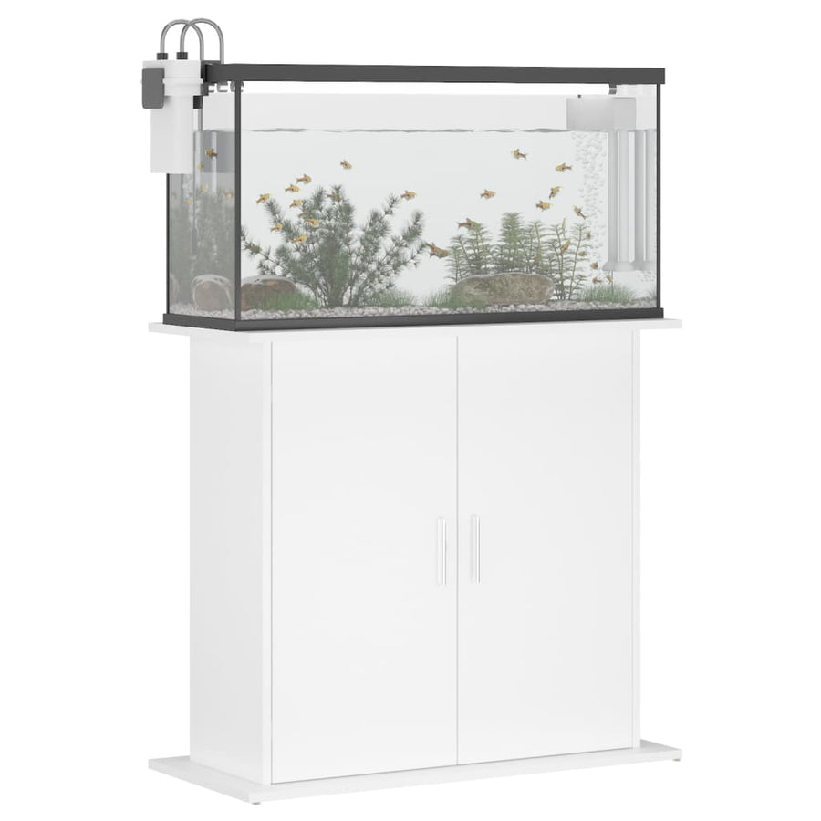 Aquariumstandaard Bewerkt Hout 81 x 36 x 73 cm Wit