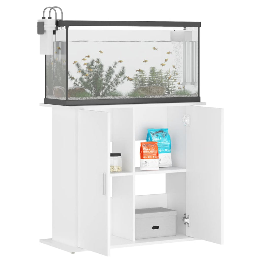Aquariumstandaard Bewerkt Hout 81 x 36 x 73 cm Wit