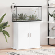 Aquariumstandaard 81x36x73 cm bewerkt hout wit wandmontage