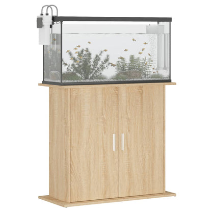 Aquariumstandaard Bewerkt Hout Kleurig 81 x 36 x 73 cm Sonoma eiken