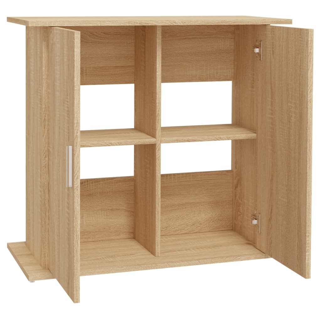 Aquariumstandaard Bewerkt Hout Kleurig 81 x 36 x 73 cm Sonoma eiken