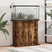 Aquariumstandaard 81x36x73 cm bewerkt hout gerookt eiken
