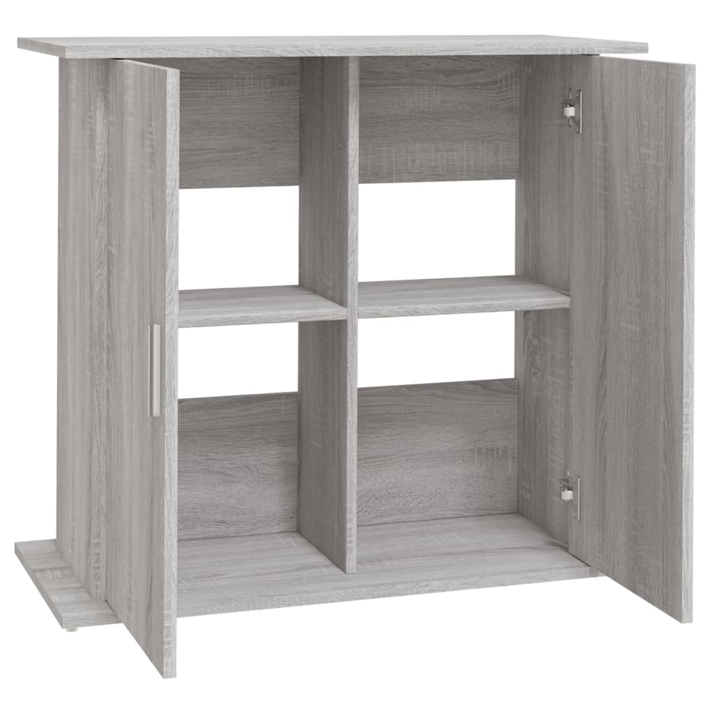 Aquariumstandaard Bewerkt Hout Eiken 81 x 36 x 73 cm Grijs sonoma