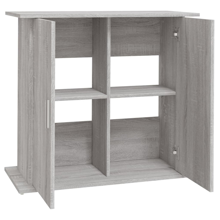 Aquariumstandaard Bewerkt Hout Eiken 81 x 36 x 73 cm Grijs sonoma