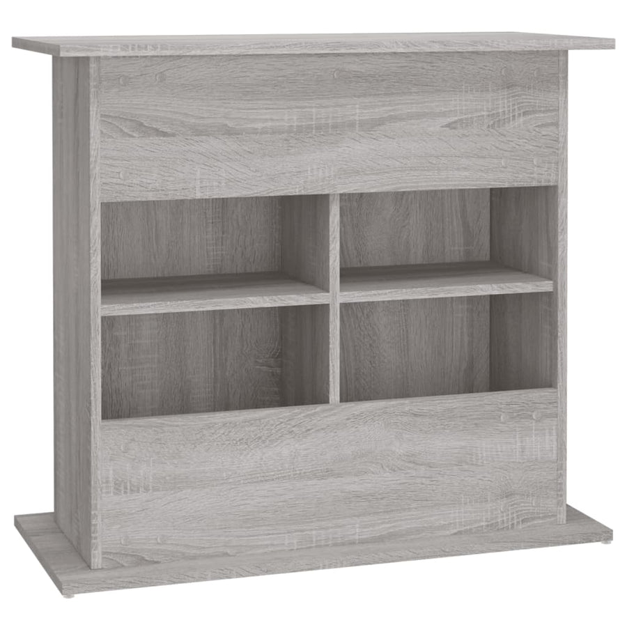 Aquariumstandaard Bewerkt Hout Eiken 81 x 36 x 73 cm Grijs sonoma
