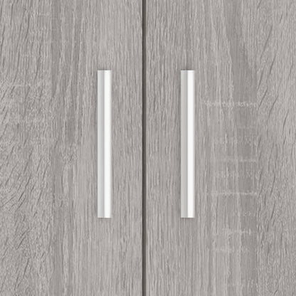 Aquariumstandaard Bewerkt Hout Eiken 81 x 36 x 73 cm Grijs sonoma
