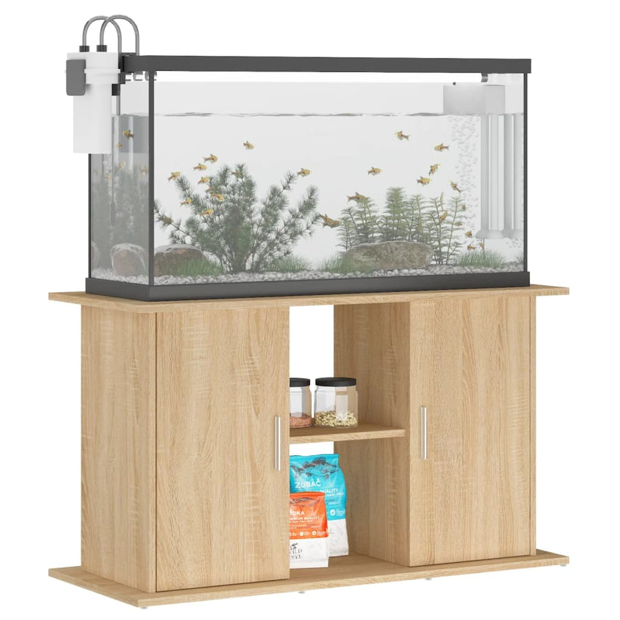 Aquariumstandaard Bewerkt Hout Kleurig 101 x 41 x 58 cm Sonoma eiken