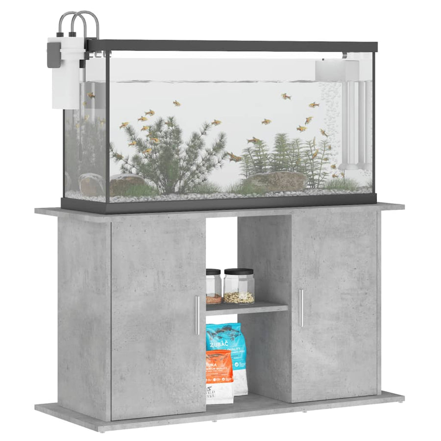 Aquariumstandaard Bewerkt Hout 101 x 41 x 58 cm Betongrijs
