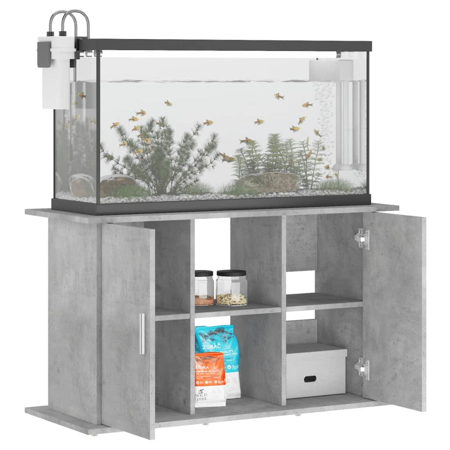 Aquariumstandaard Bewerkt Hout 101 x 41 x 58 cm Betongrijs