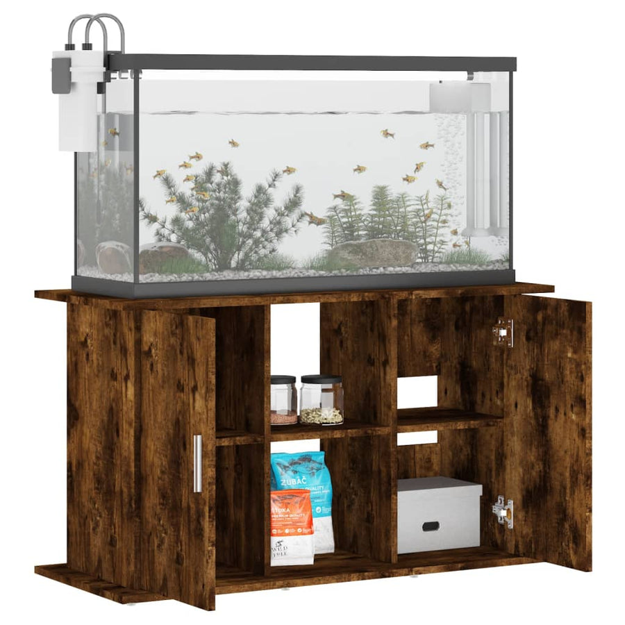 Aquariumstandaard Bewerkt Hout Kleur 101 x 41 x 58 cm Gerookt eiken