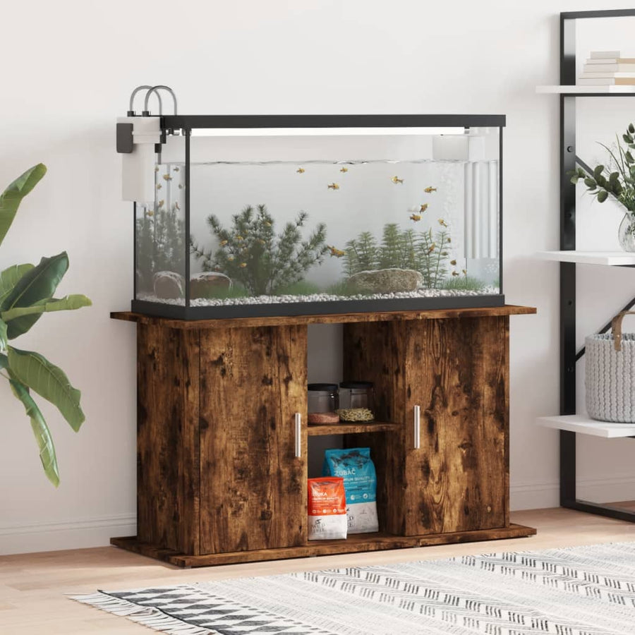 Aquariumstandaard Bewerkt Hout Kleur 101 x 41 x 58 cm Gerookt eiken