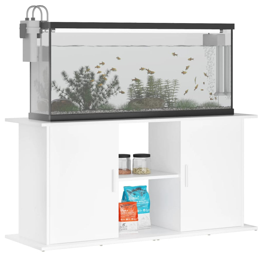 Aquariumstandaard Bewerkt Hout 121 x 41 x 58 cm Wit