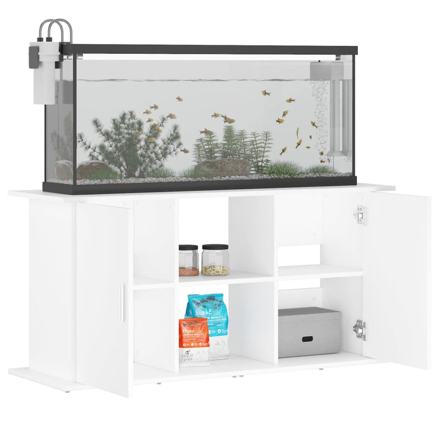 Aquariumstandaard Bewerkt Hout 121 x 41 x 58 cm Wit