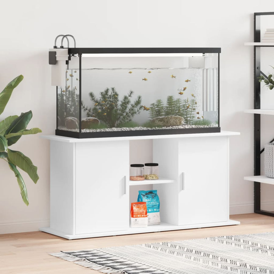 Aquariumstandaard Bewerkt Hout 121 x 41 x 58 cm Wit