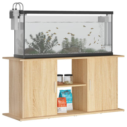 Aquariumstandaard Bewerkt Hout Kleurig 121 x 41 x 58 cm Sonoma eiken