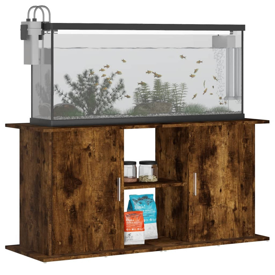 Aquariumstandaard Bewerkt Hout Kleur 121 x 41 x 58 cm Gerookt eiken