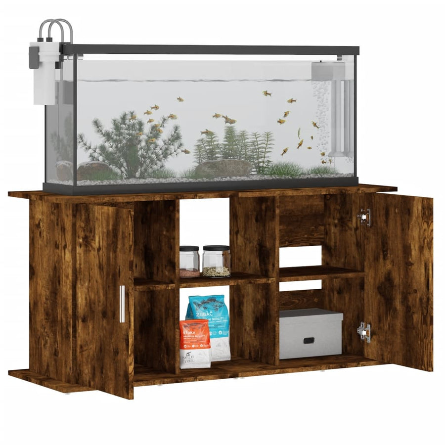 Aquariumstandaard Bewerkt Hout Kleur 121 x 41 x 58 cm Gerookt eiken