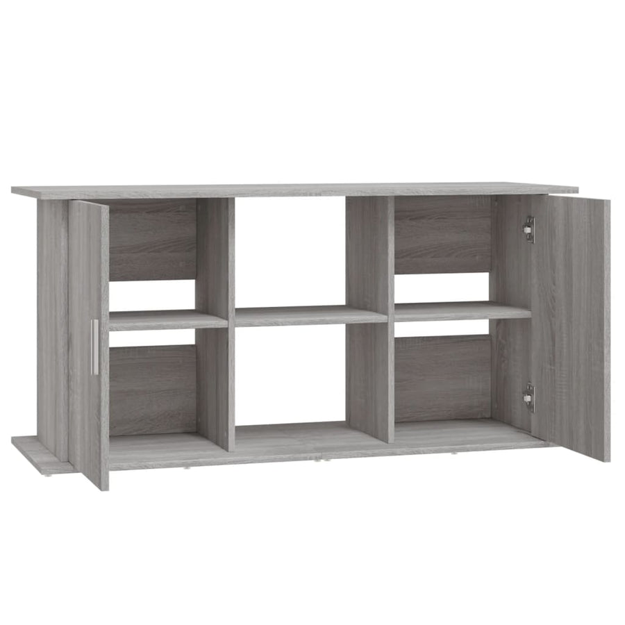 Aquariumstandaard Bewerkt Hout Eiken 121 x 41 x 58 cm Grijs sonoma