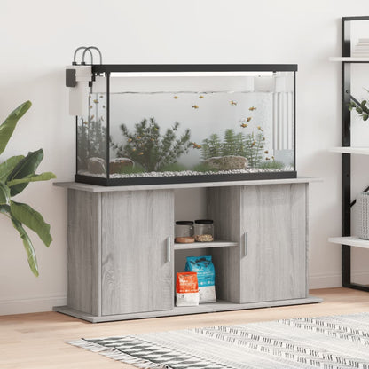Aquariumstandaard Bewerkt Hout Eiken 121 x 41 x 58 cm Grijs sonoma