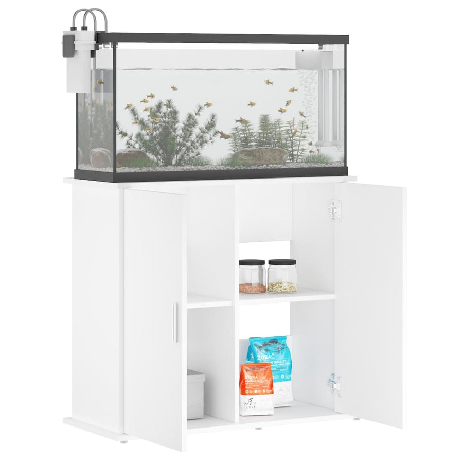 Aquariumstandaard Bewerkt Hout 81 x 36 x 73 cm Wit