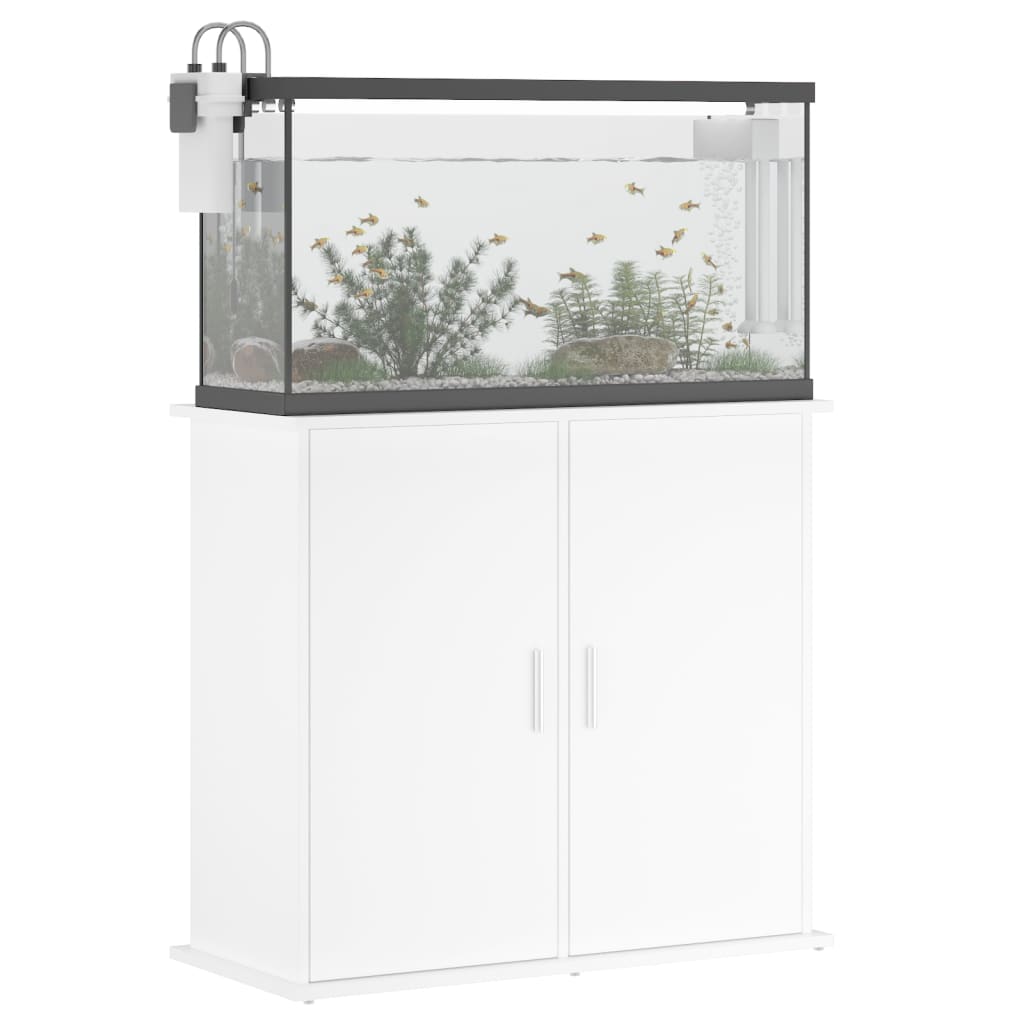 Aquariumstandaard Bewerkt Hout 81 x 36 x 73 cm Wit