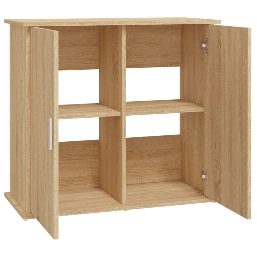 Aquariumstandaard Bewerkt Hout Kleurig 81 x 36 x 73 cm Sonoma eiken