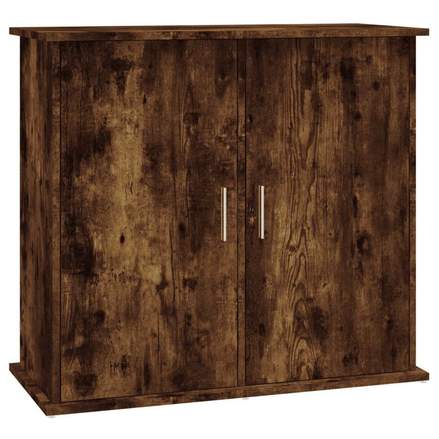 Aquariumstandaard Bewerkt Hout Kleurig 81 x 36 x 73 cm Gerookt eiken