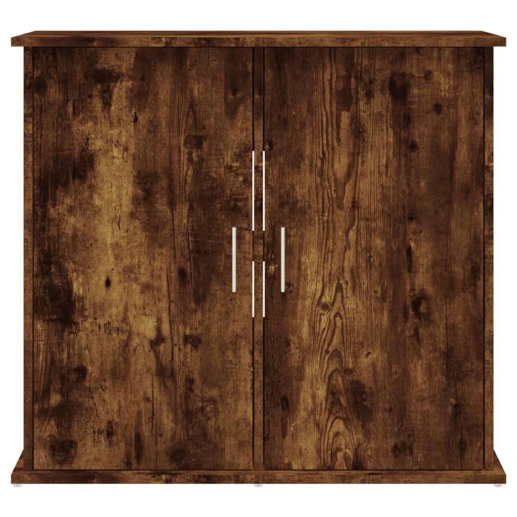 Aquariumstandaard Bewerkt Hout Kleurig 81 x 36 x 73 cm Gerookt eiken