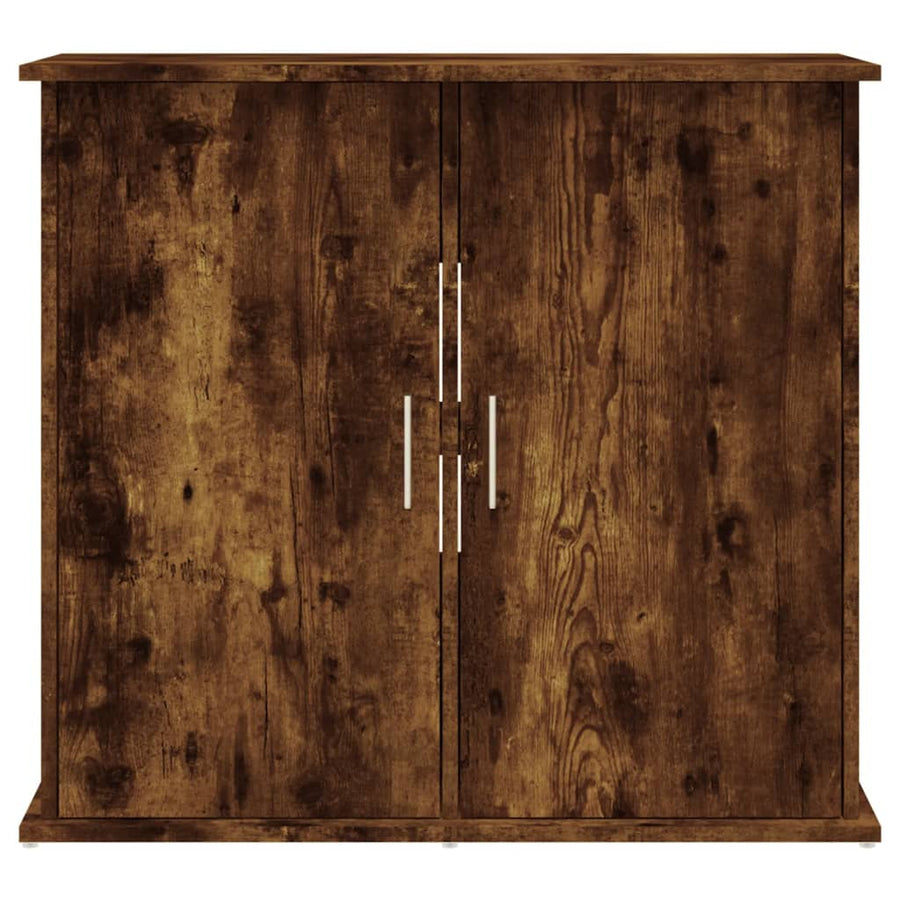 Aquariumstandaard Bewerkt Hout Kleurig 81 x 36 x 73 cm Gerookt eiken