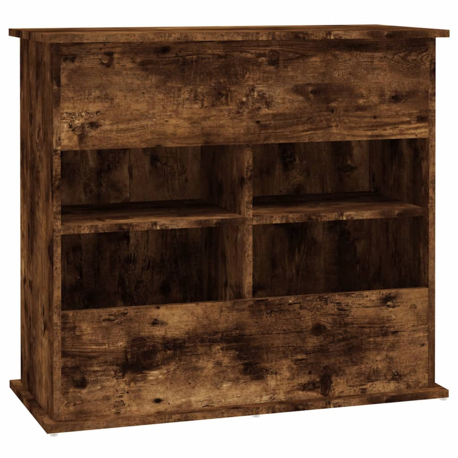 Aquariumstandaard Bewerkt Hout Kleurig 81 x 36 x 73 cm Gerookt eiken