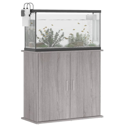 Aquariumstandaard Bewerkt Hout Eiken 81 x 36 x 73 cm Grijs sonoma