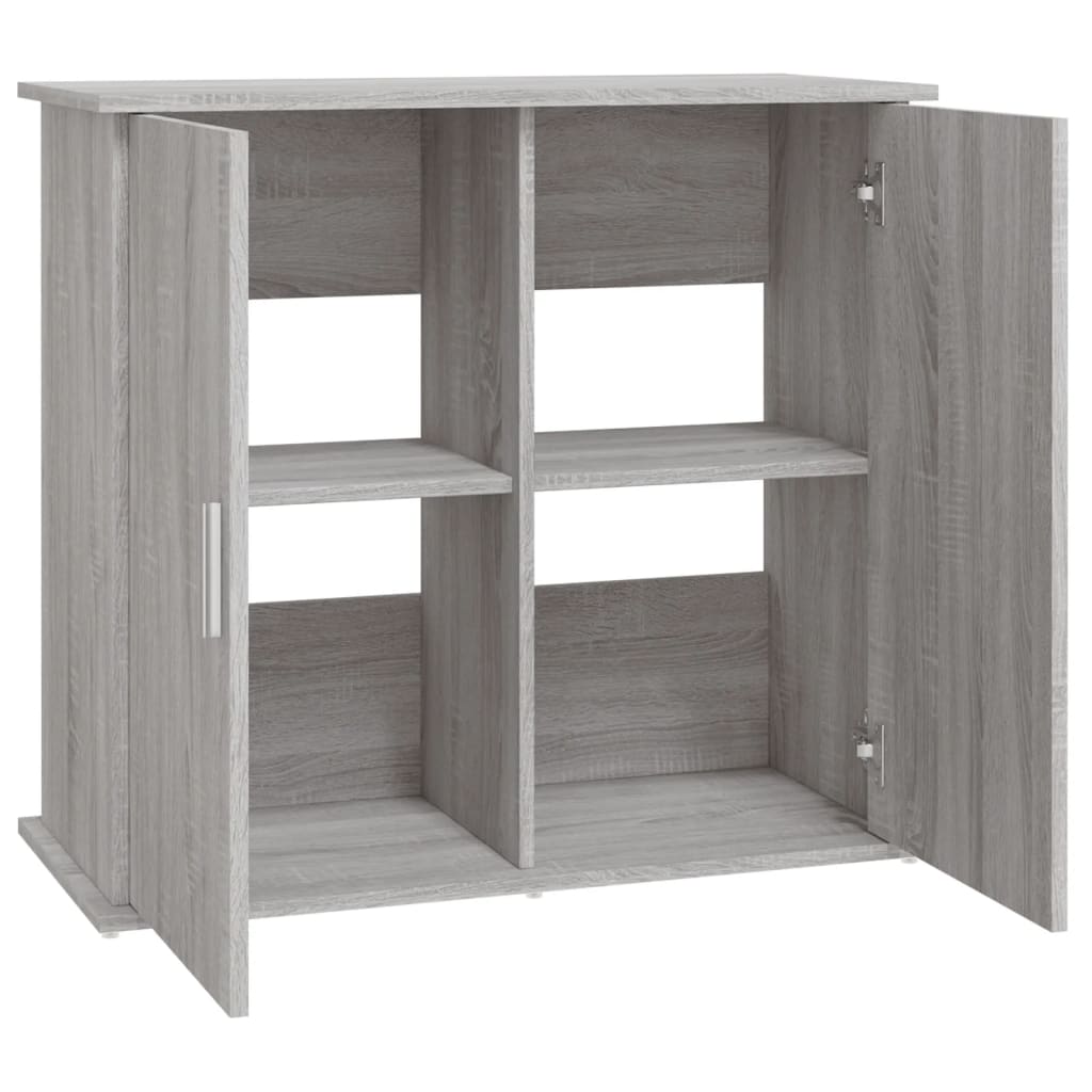 Aquariumstandaard Bewerkt Hout Eiken 81 x 36 x 73 cm Grijs sonoma