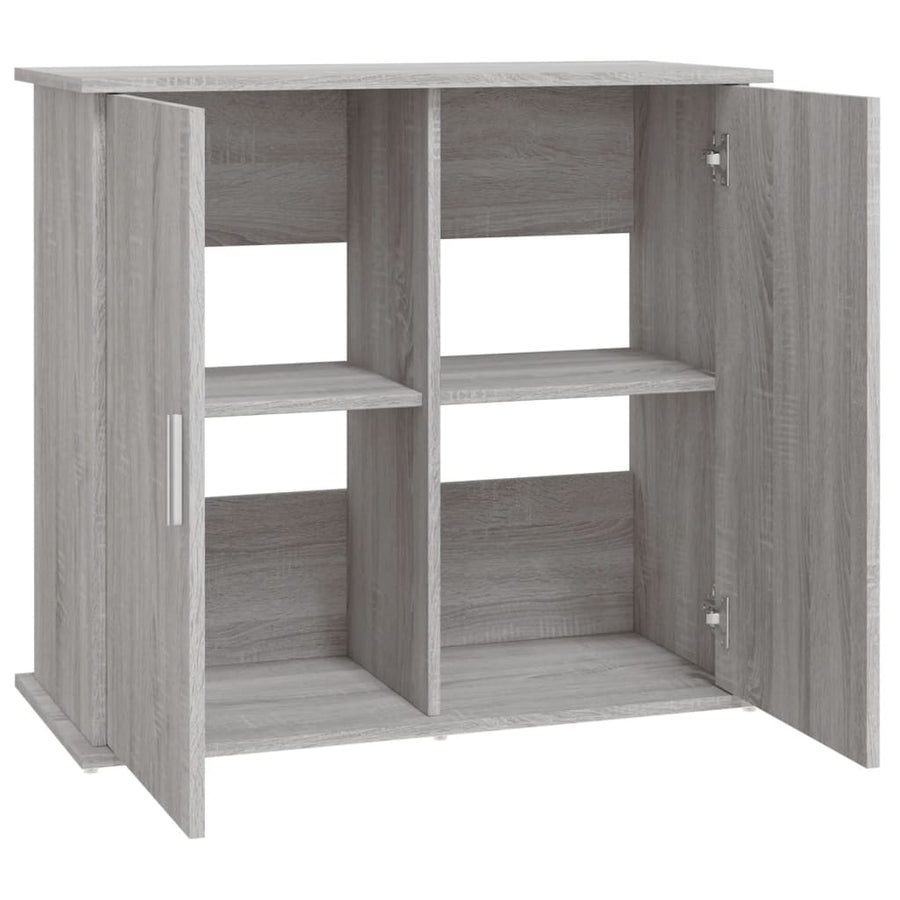 Aquariumstandaard Bewerkt Hout Eiken 81 x 36 x 73 cm Grijs sonoma