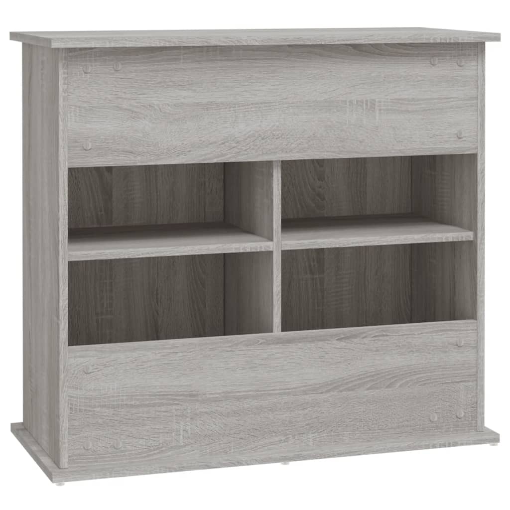 Aquariumstandaard Bewerkt Hout Eiken 81 x 36 x 73 cm Grijs sonoma