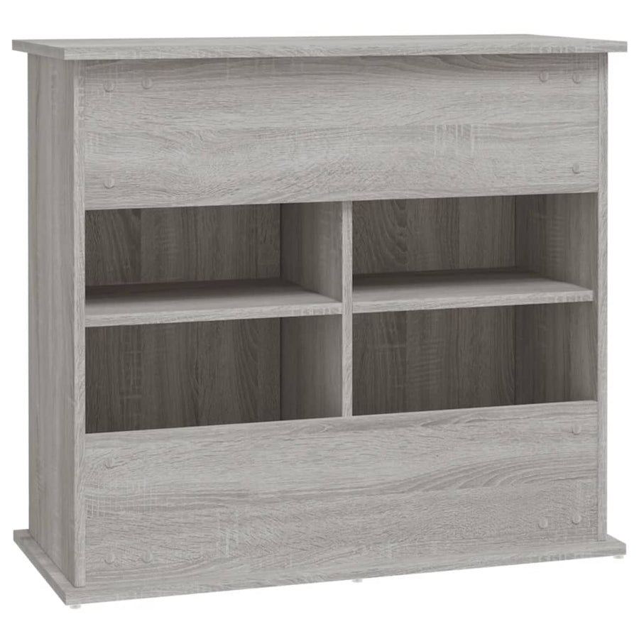 Aquariumstandaard Bewerkt Hout Eiken 81 x 36 x 73 cm Grijs sonoma