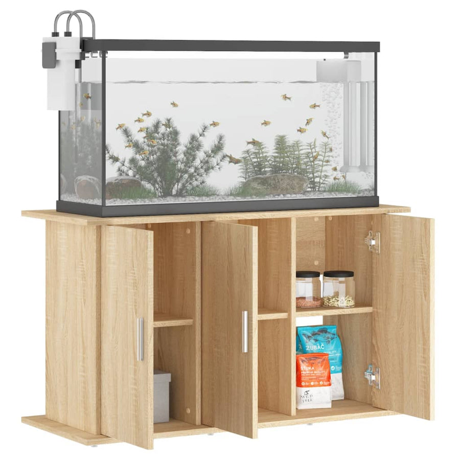 Aquariumstandaard Bewerkt Hout Kleurig 101 x 41 x 58 cm Sonoma eiken