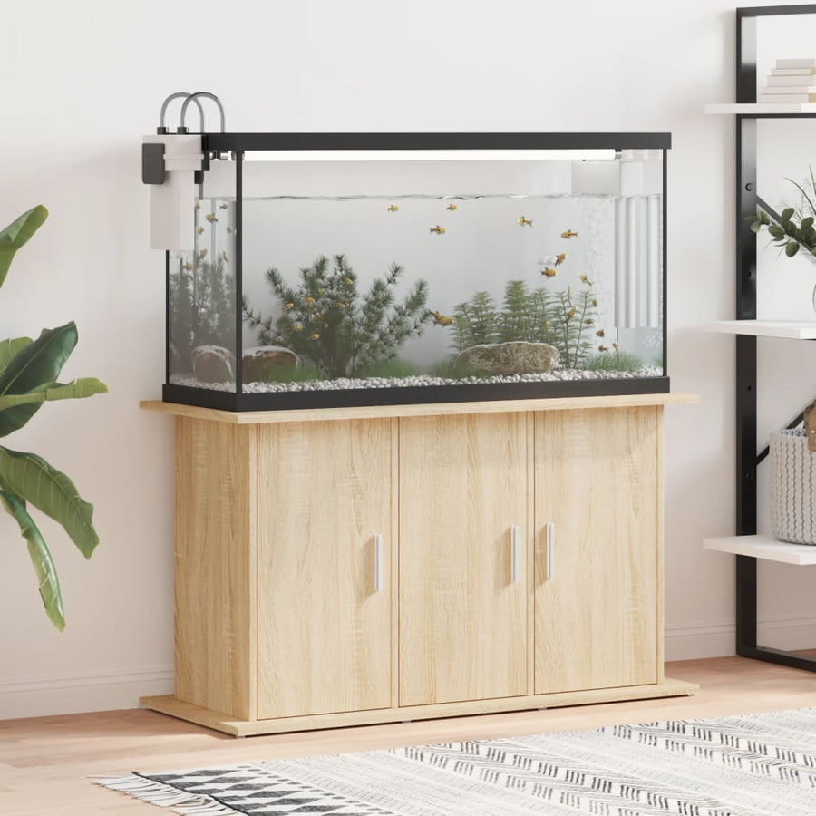 Aquariumstandaard Bewerkt Hout Kleurig 101 x 41 x 58 cm Sonoma eiken