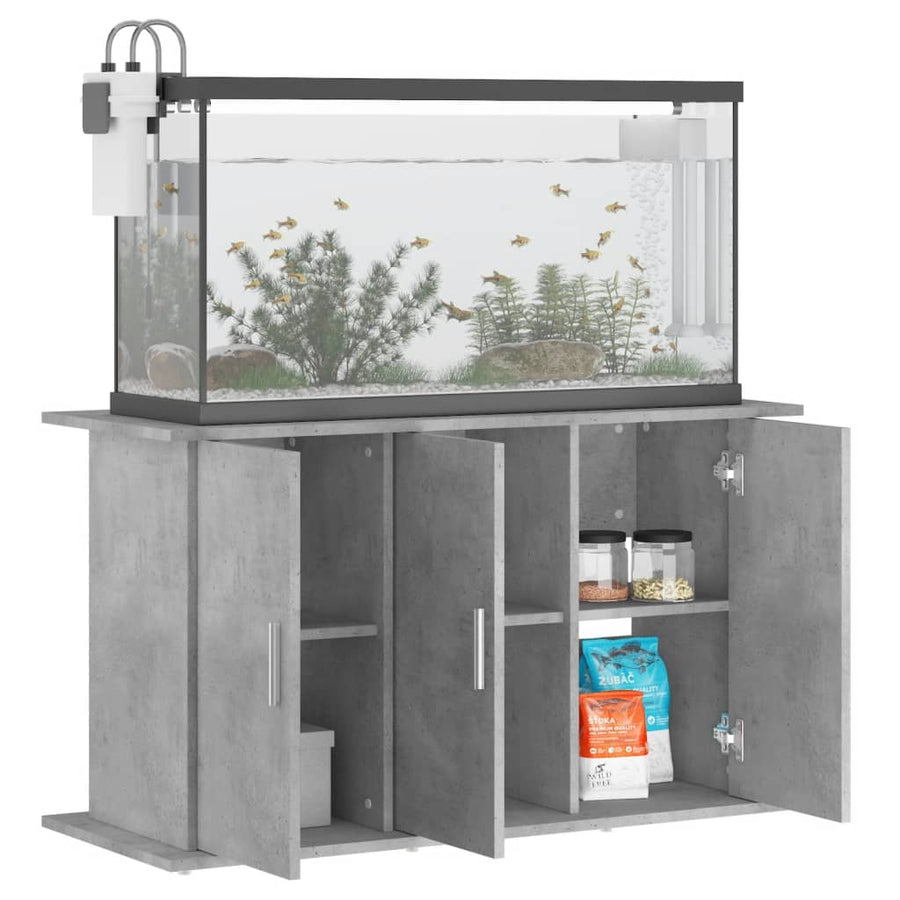 Aquariumstandaard Bewerkt Hout 101 x 41 x 58 cm Betongrijs