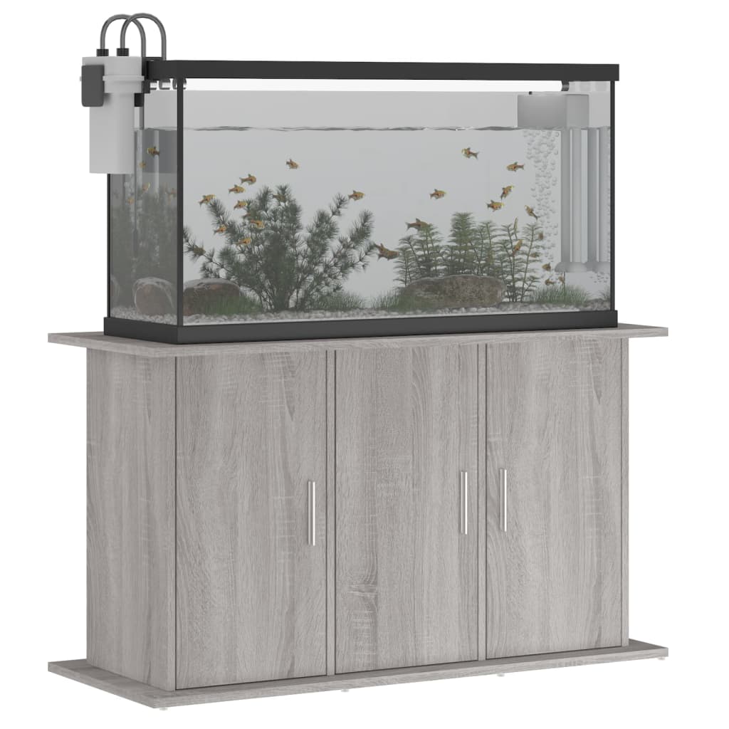 Aquariumstandaard Bewerkt Hout Eiken 101 x 41 x 58 cm Grijs sonoma