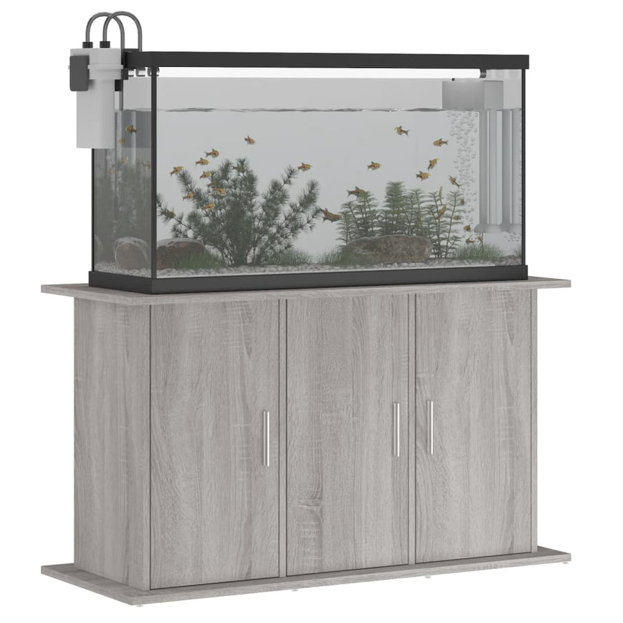 Aquariumstandaard Bewerkt Hout Eiken 101 x 41 x 58 cm Grijs sonoma