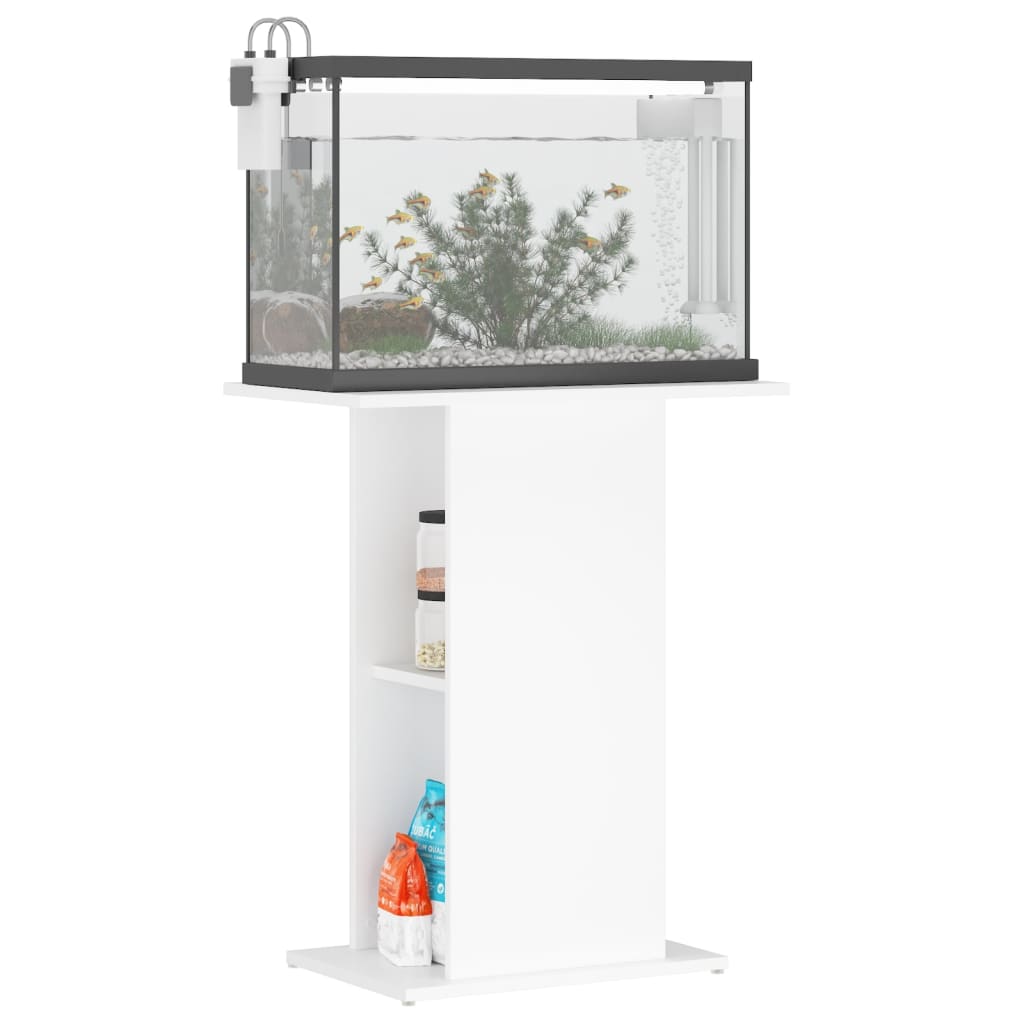 Aquariumstandaard 60,5X36X72,5 Cm Bewerkt Hout 60.5 x 36 x 72.5 cm Wit