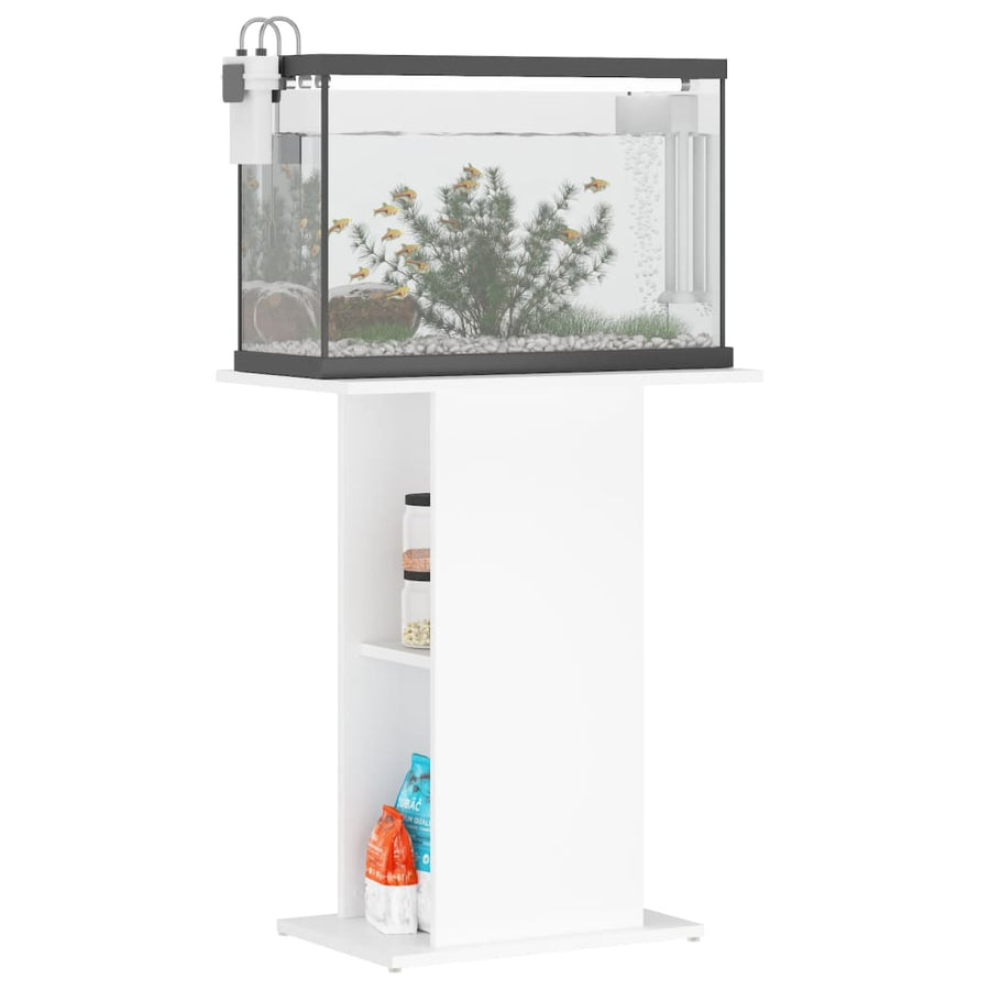 Aquariumstandaard 60,5X36X72,5 Cm Bewerkt Hout 60.5 x 36 x 72.5 cm Wit