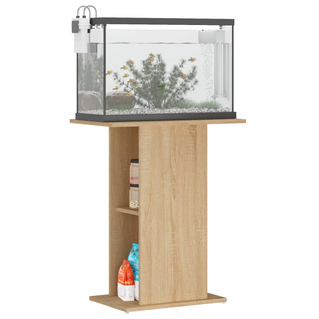 Aquariumstandaard 60,5X36X72,5 Cm Bewerkt Hout 60.5 x 36 x 72.5 cm Sonoma eiken